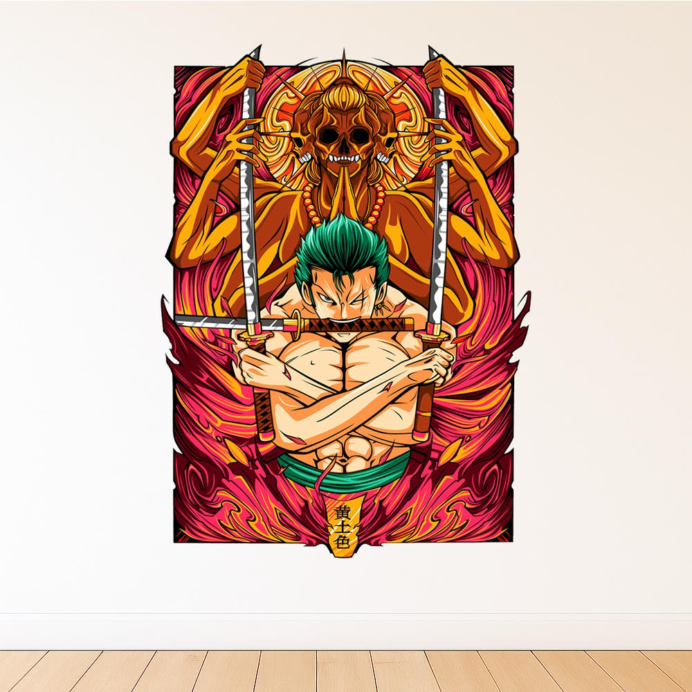 Roronoa Zoro Sticker Premium Large Size Wall Decal | Buy Online Now ...