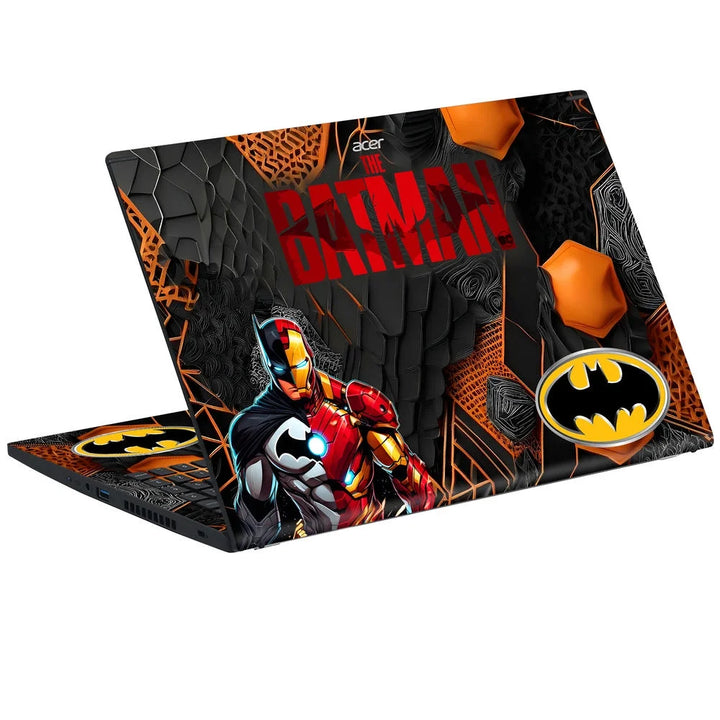 3D Embossed Laptop Skin - The Batman vs Iron Man
