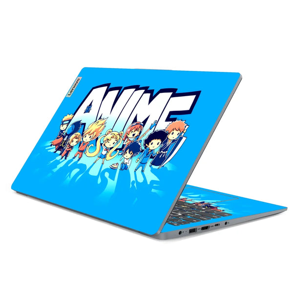 3M Material Textured Embossed Laptop Skin - Chibi Anime Heroes Group Poster
