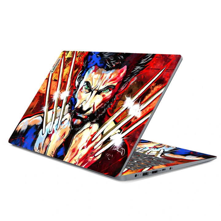 3M Material Textured Embossed Laptop Skin - Wolverine X-Men Face Pop Art
