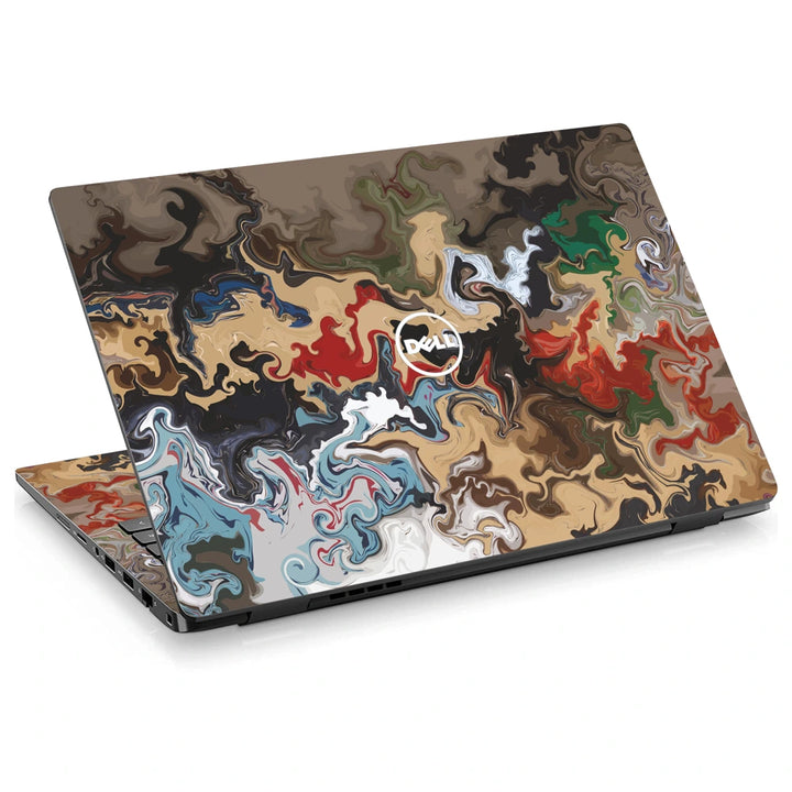 3M Material Textured Embossed Laptop Skin - Earth Tone Marbling Abstract