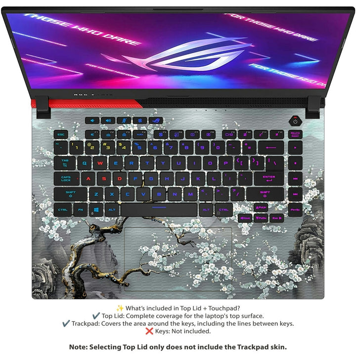 Asus Laptop Skin - White Sakura Blossom Art
