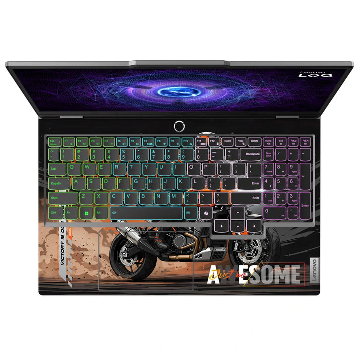 3M Material Textured Embossed Laptop Skin - Harley Davidson American Flag Eagle