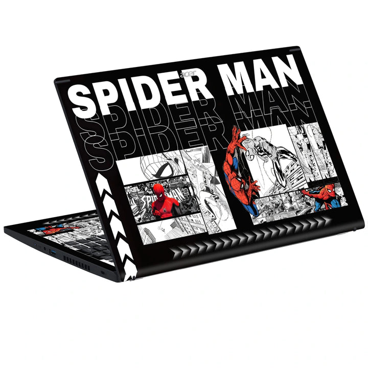 3M Material Textured Embossed Laptop Skin - Spider-Man Pop Art Comic Print