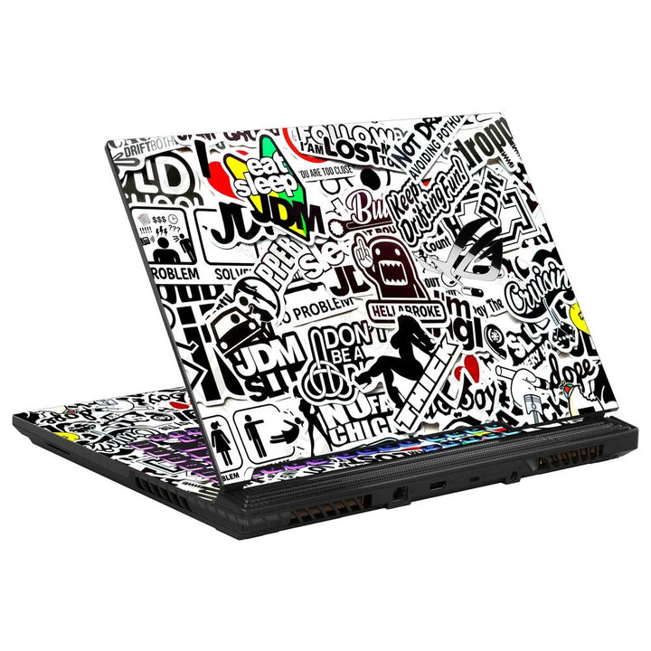 3D Embossed Laptop Skin - JDM Sticker Bomb Style