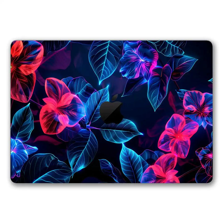 MacBook Laptop Skin - Vivid Pink and Blue Floral