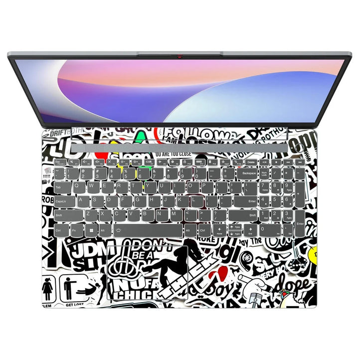 3D Embossed Laptop Skin - JDM Sticker Bomb Style