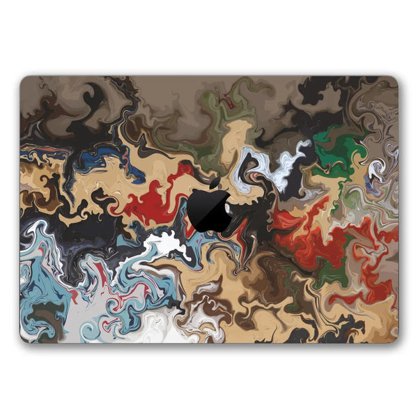 MacBook Laptop Skin - Earth Tone Marbling Abstract