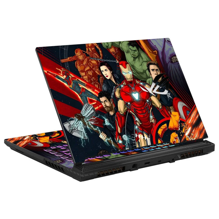 3D Embossed Laptop Skin - Iron Man & Avengers Art