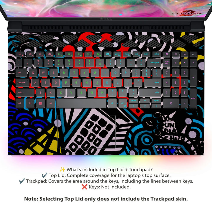Dell Laptop Skin - Street Art Lines
