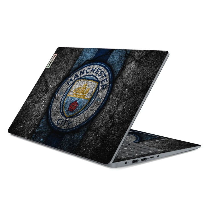 3M Material Textured Embossed Laptop Skin - Man City Sky Blue Football Badge