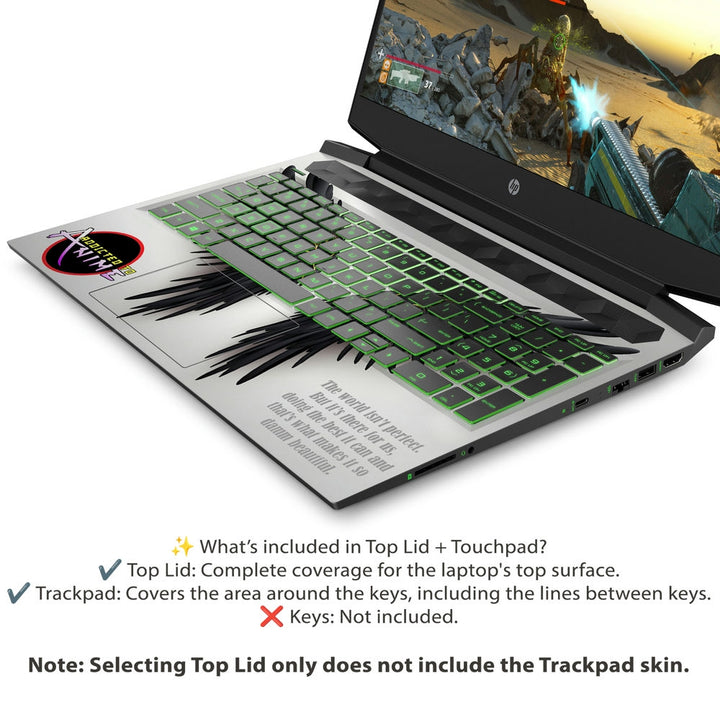 HP Laptop Skin - Addicted to Amime Wings