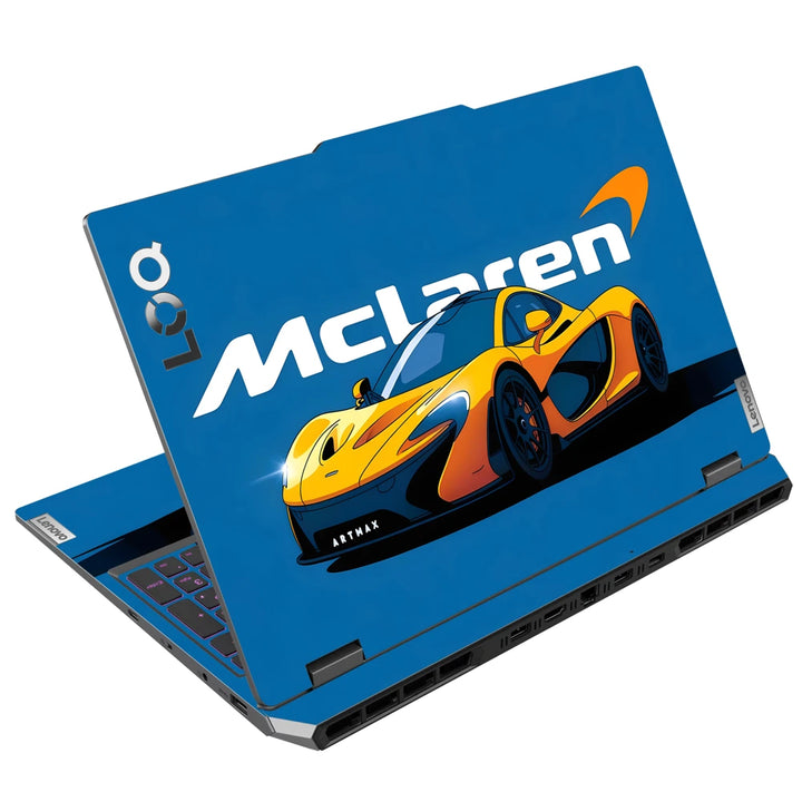 3M Material Textured Embossed Laptop Skin - Mclaren F1 Orange Racecar Vector