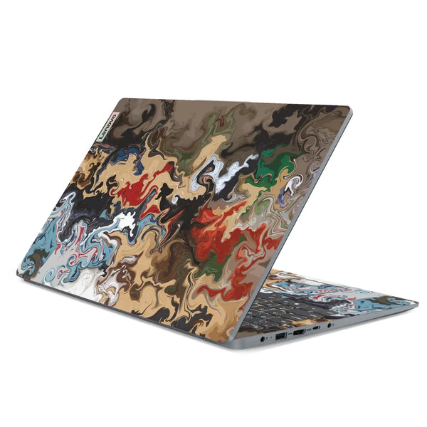 3M Material Textured Embossed Laptop Skin - Earth Tone Marbling Abstract