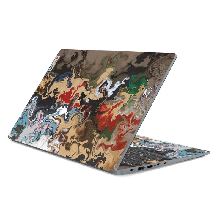 3M Material Textured Embossed Laptop Skin - Earth Tone Marbling Abstract