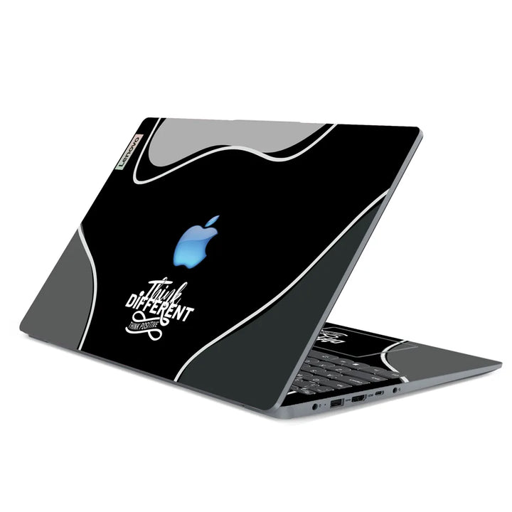 3M Material Textured Embossed Laptop Skin - Apple Blue Logo Think Different
