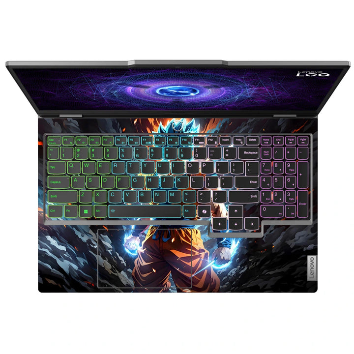 3M Material Textured Embossed Laptop Skin - Dragon Ball Goku Super Saiyan Fire