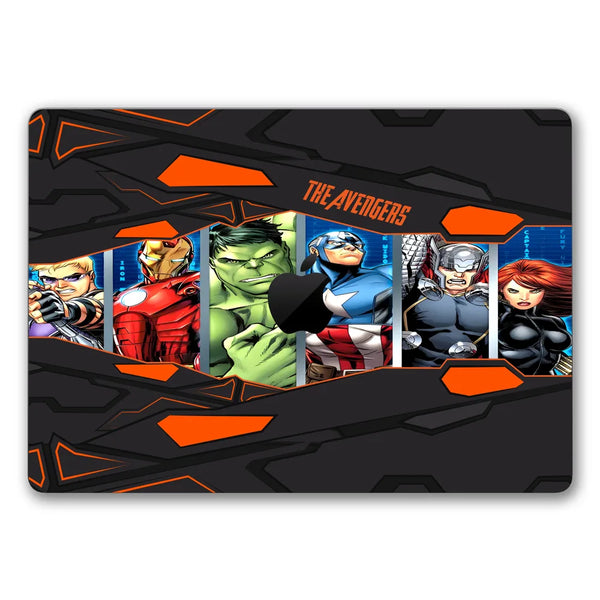 MacBook Laptop Skin - The Avengers Black and Orange Panel Collage