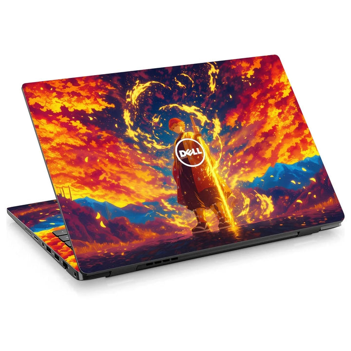3D Embossed Laptop Skin - Zenitsu in Sunset