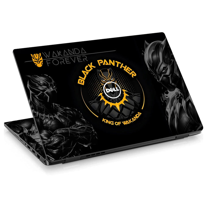 black panther movie symbol laptop backpack Black Panther Gold Wakanda Emblem Laptop Skin