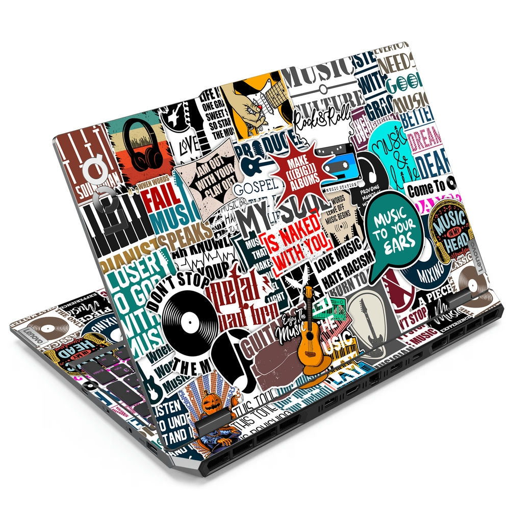 Shop Music Sticker Bomb Laptop Skin for Lenovo LOQ | Buy Online Now ...