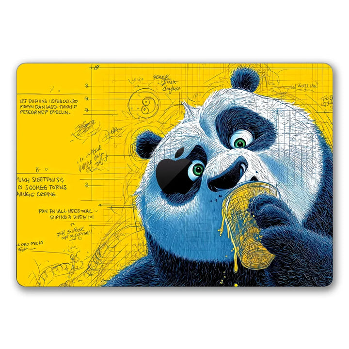 MacBook Laptop Skin - Kung Fu Panda Po Yellow Pop Art