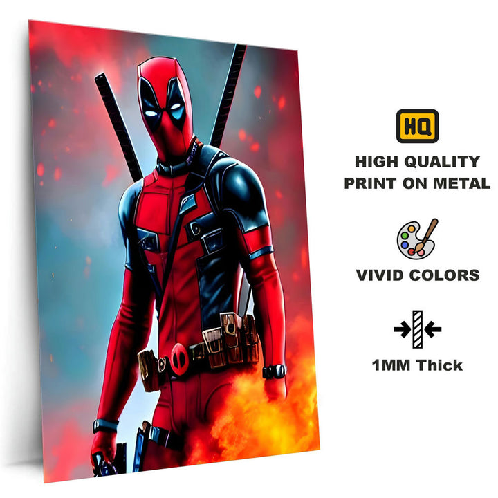 High-Quality Metal Posters - Superhero Deadpool DP03 | Vibrant Colors ...