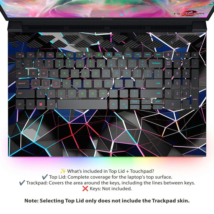 Dell Laptop Skin - Tech Wireframe