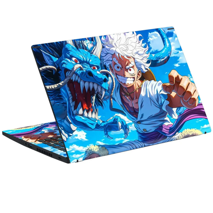 3D Embossed Laptop Skin - Luffy Dragon Art