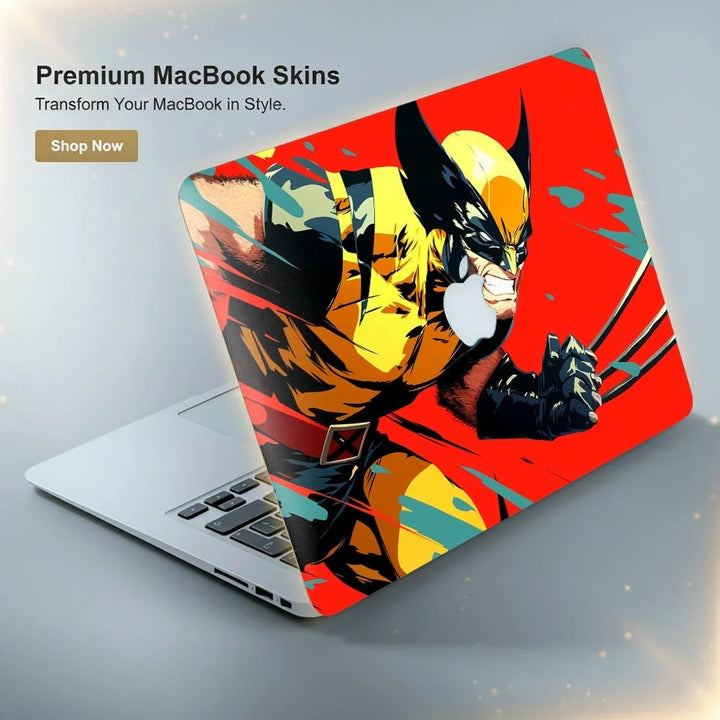 MacBook Laptop Skin - Wolverine Action Splash