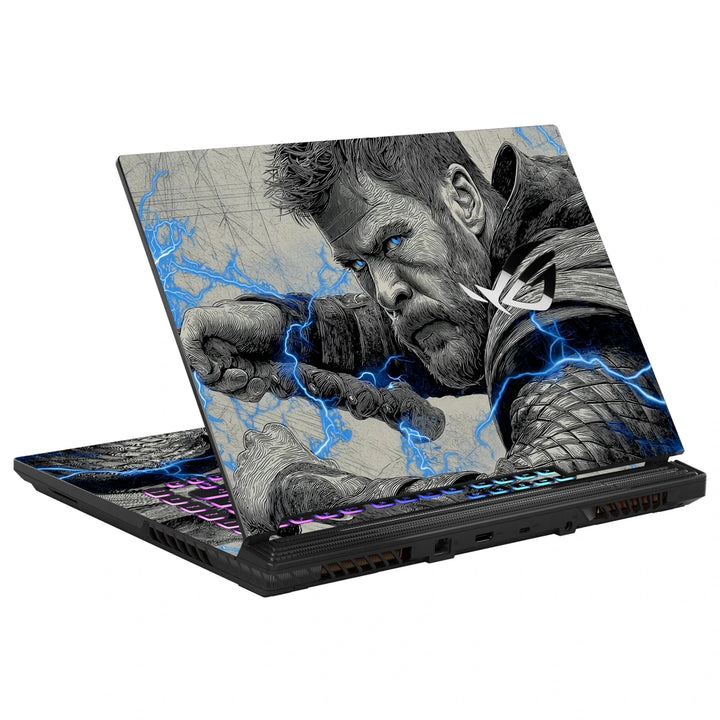 3M Material Textured Embossed Laptop Skin - Thor Ragnarok Battle Axe Warrior