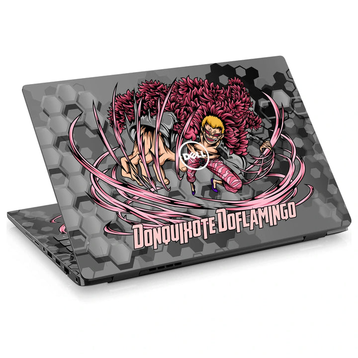 3M Material Textured Embossed Laptop Skin - Doflamingo Pink String Barrage