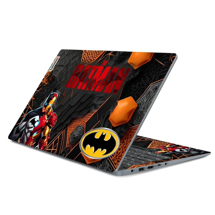 3D Embossed Laptop Skin - The Batman vs Iron Man