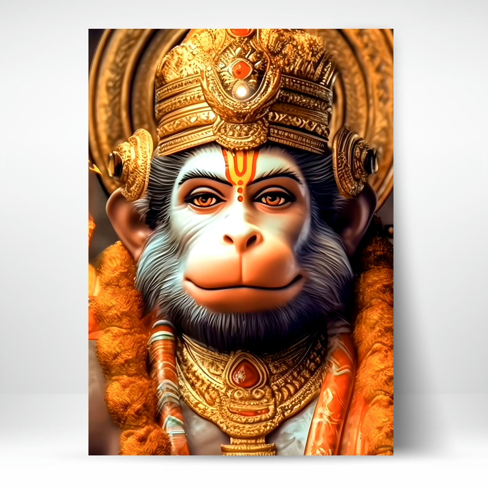Hanuman Favorite Color High-Quality Metal Posters - Lord Hanuman LH03 | Vibrant Colors & Sharp ...