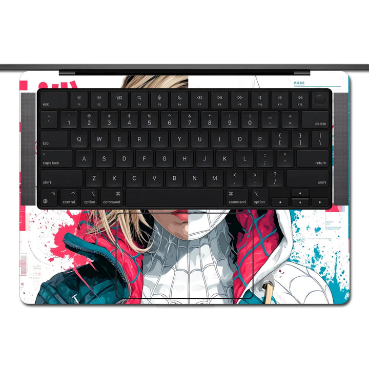 MacBook Laptop Skin - Spider-Gwen Spider-Verse Pop Art