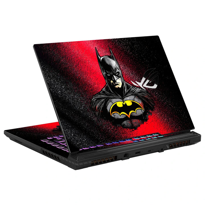3M Material Textured Embossed Laptop Skin - Batman Red Grunge Bust