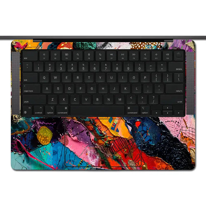 MacBook Laptop Skin - Vibrant Abstract Color Splash