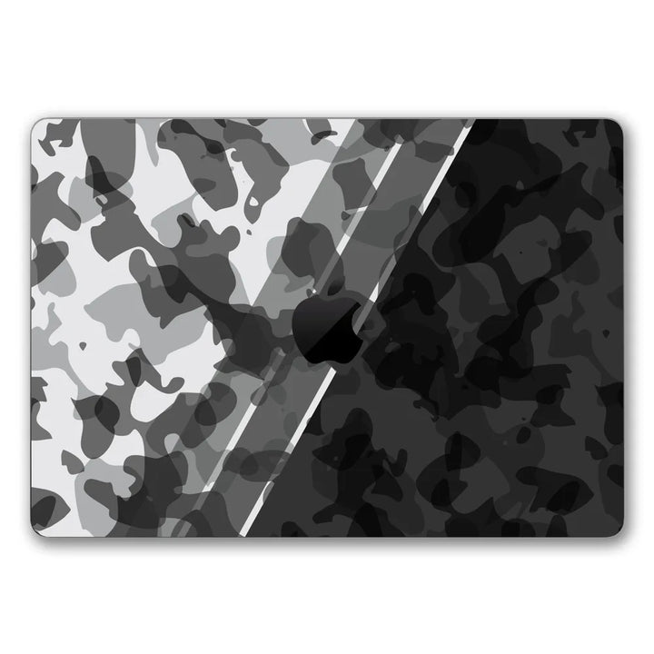 MacBook Laptop Skin - Digital White Grey Geometric Camo