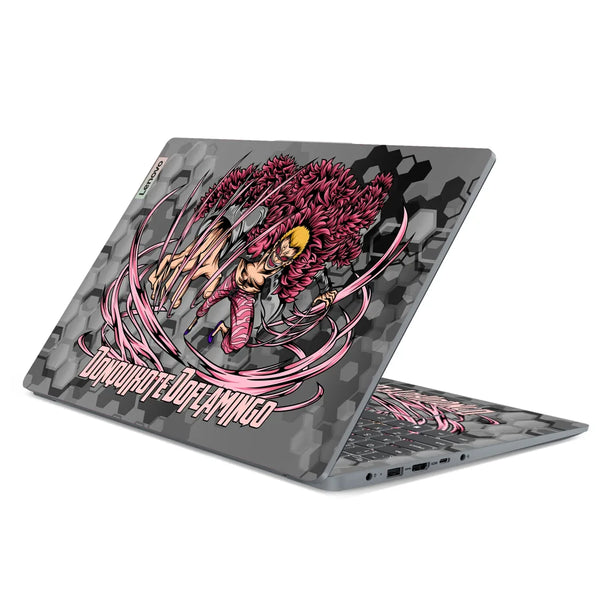 3M Material Textured Embossed Laptop Skin - Doflamingo Pink String Barrage