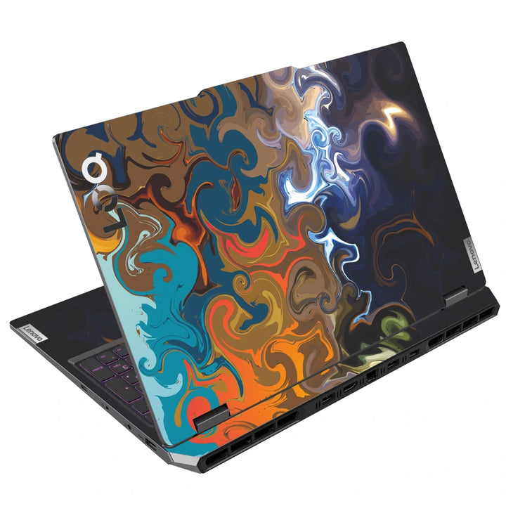 3M Material Textured Embossed Laptop Skin - Abstract Vibrant Pink Energy Swirl