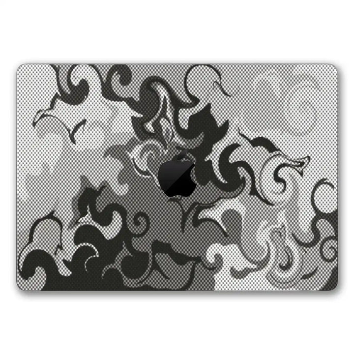 MacBook Laptop Skin - White and Gray Cloudy Smoke Pattern