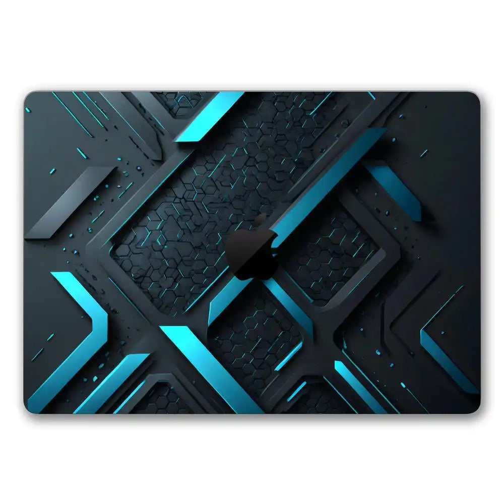 Glowing Blue Grid Structure Laptop Skin for MacBook | Buy Online Now ...