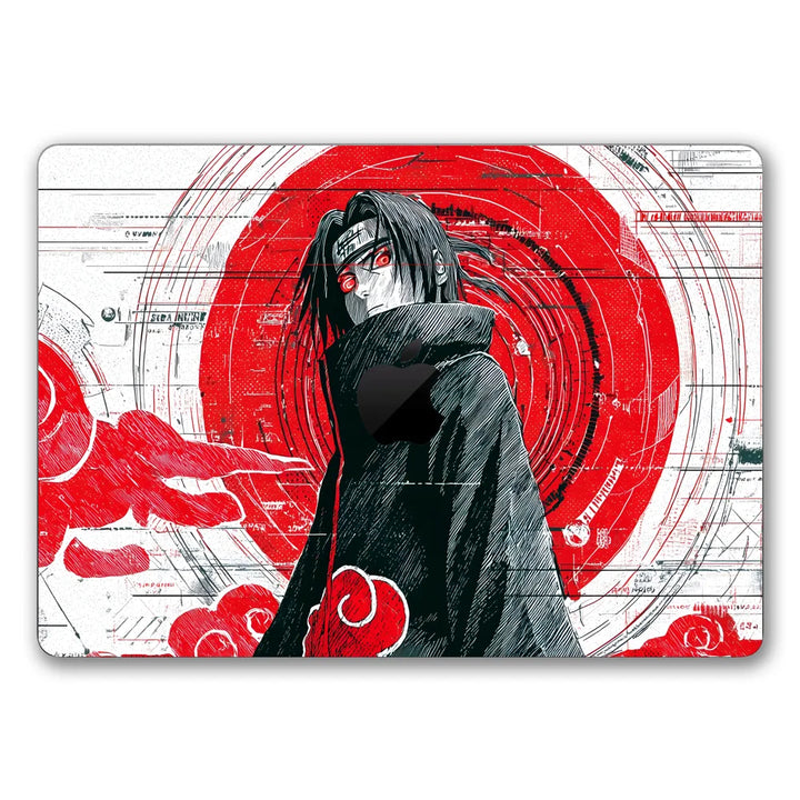 MacBook Laptop Skin - Itachi Uchiha Scarlet Grunge