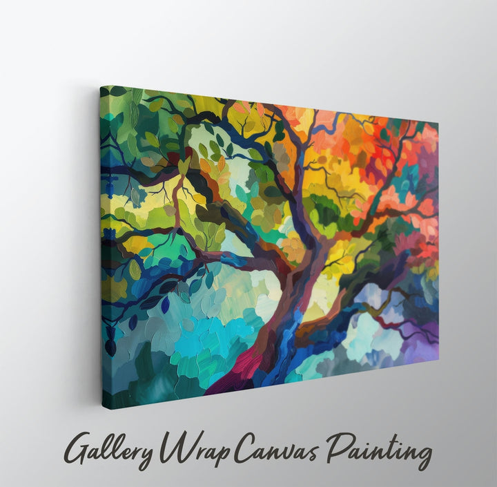 Canvas Painting - Colorful Expressionist Tree