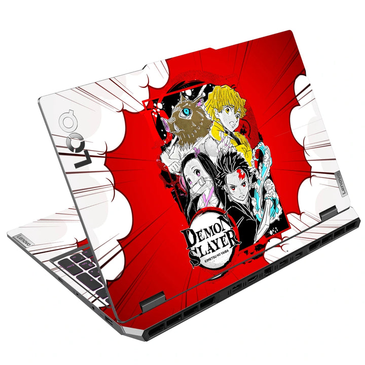 3M Material Textured Embossed Laptop Skin - Demon Slayer Main Group Water Art