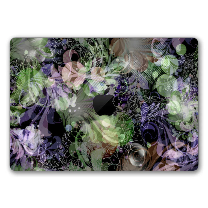 MacBook Laptop Skin - Gothic Dark Garden Floral Pattern