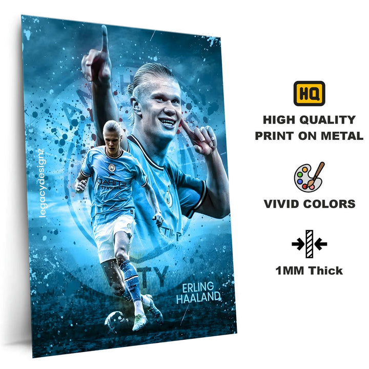 Metal Poster - Footballer Erling Haaland EH04