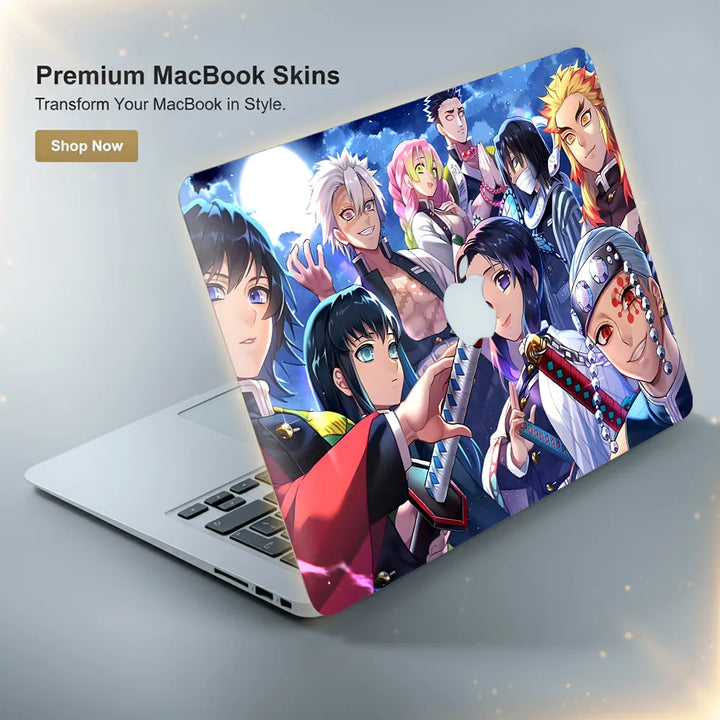 MacBook Laptop Skin - Demon Slayer Hashira Night Group Portrait