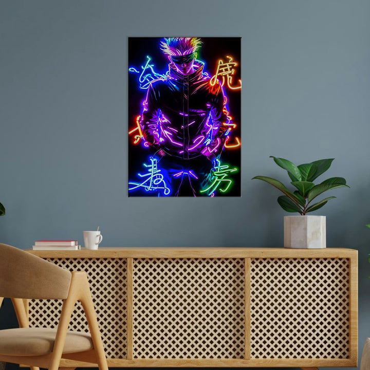 High-Quality Metal Posters - Anime Satoru Gojo SG02 | Vibrant Colors ...