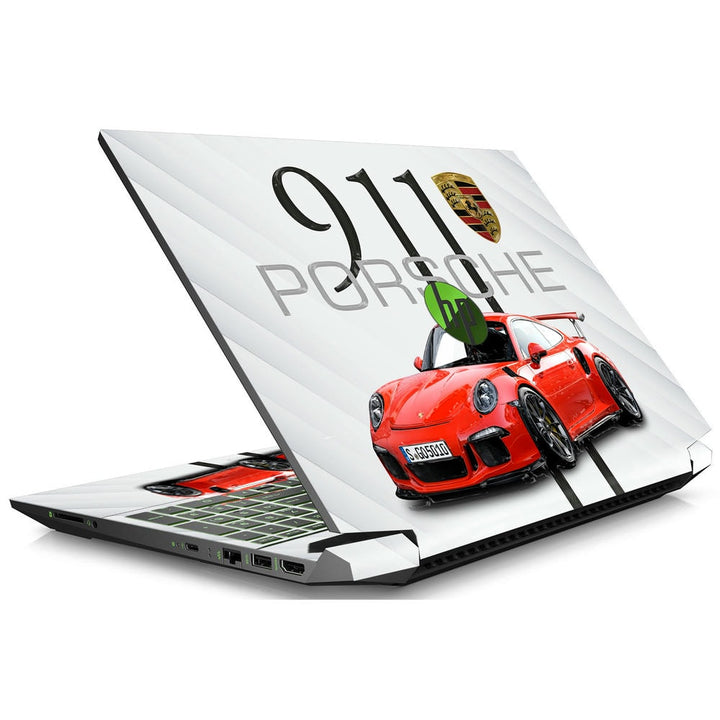 3D Embossed Laptop Skin - Porsche 911 Red Convertible